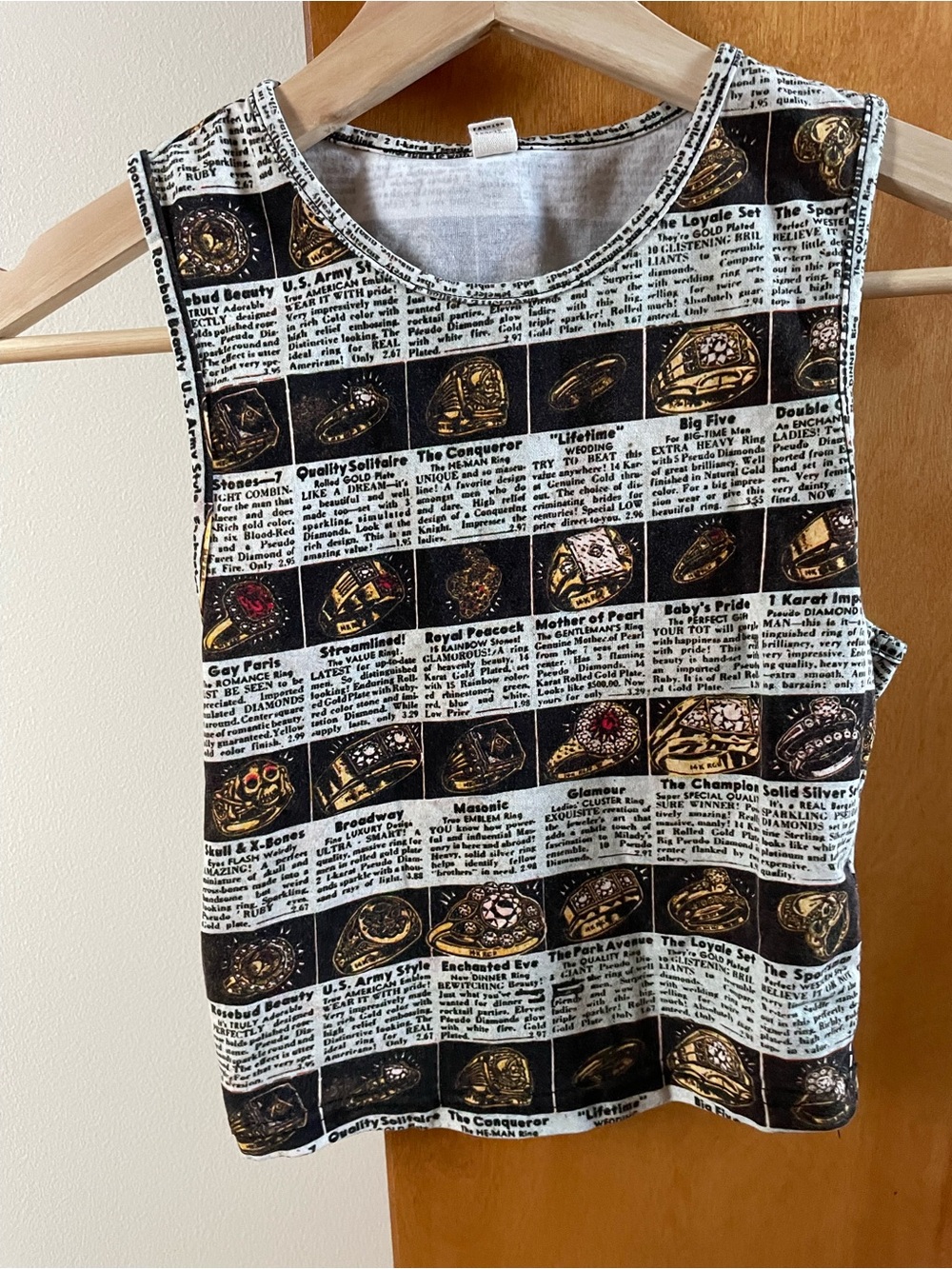 Fashion Brand Company Ring Print Tencel Tank